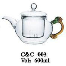 Hot Sale Borosilicate Heat Resistant Glass Teapot with Filter Wholesale